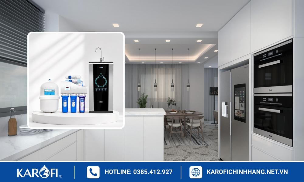 Cách đo tủ bếp trước khi mua máy lọc nước âm tủ Karofi
